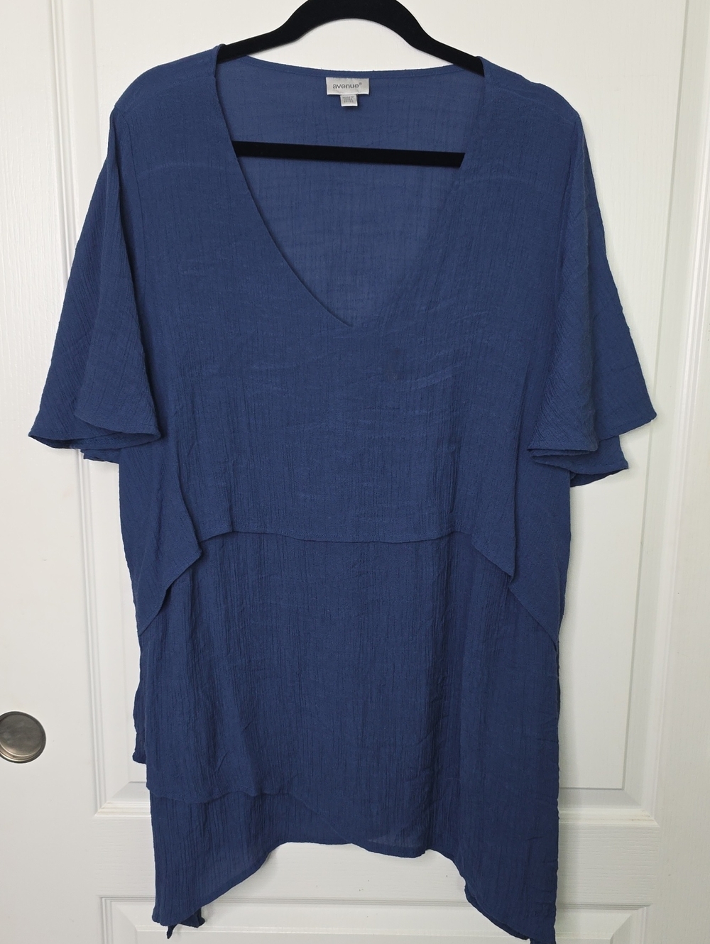 Avenue Indigo Blue V-Neck Tunic Swim Coverup